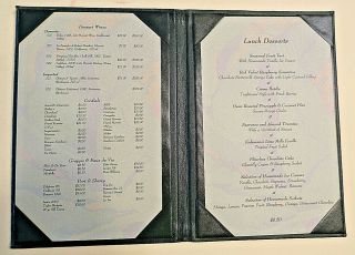 Vintage The Beverly Hills Hotel POLO LOUNGE DARK GREEN DESSERTS MENU COVER 2