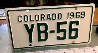 Colorado - 1969 Motorcycle License Plate - Great