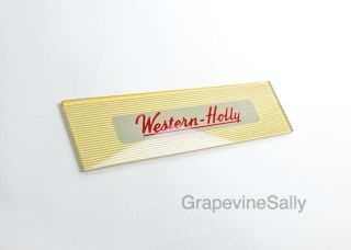 Western Holly Vintage Stove Parts Backsplash Glass Light Cover Logo