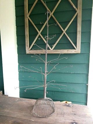 Vintage Wire Christmas Tree Ornament Holder Metal Hanger 26 " Tall