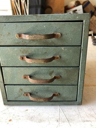 VINTAGE WARDS MASTER QUALITY METAL 4 DRAWER SMALL PARTS CABINET 2