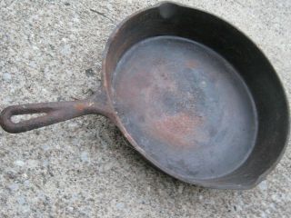 Vintage Cast Iron Small Skillet Frying Pan 10 1/2 " Diameter 3 Rings