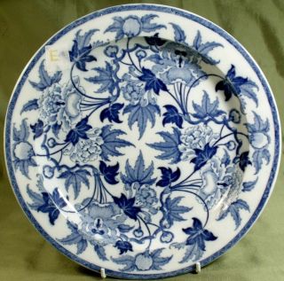 Antique C1820 Wedgwood Pearlware Blue White Floral Dinner Plate Georgian E