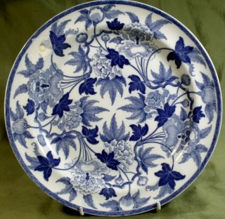 Antique C1820 Wedgwood Pearlware Blue White Floral Dinner Plate Georgian C