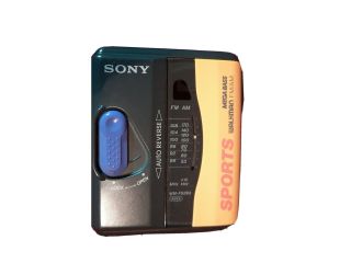 Vintage Sony Wm - Fs393 Sports Walkman Yellow Fm/am Radio Cassette