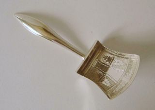 A George Iii Sterling Silver Tea Caddy Spoon Birmingham 1810 William Pugh