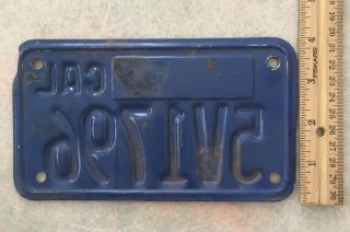 California Vintage Motorcycle Blue/Yellow License Plate 5V1796 Sep 2003 Stickers 2