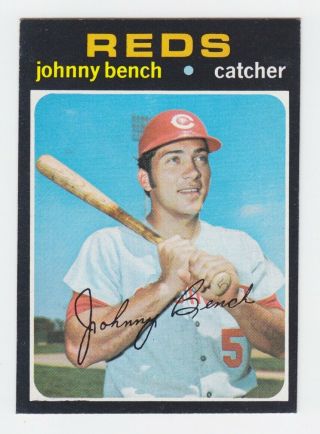1971 Topps 250 Johnny Bench Cincinnati Reds Baseball Card Nm