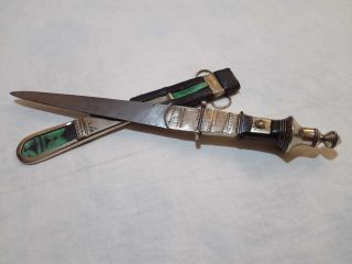 Antique Tuareg Dagger Handmade Jambiya Dagger Leather Knife North Africa