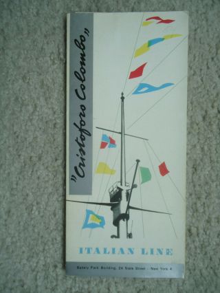 Italian Line - Cristoforo Colombo / Andrea Doria - Brochure - 1954