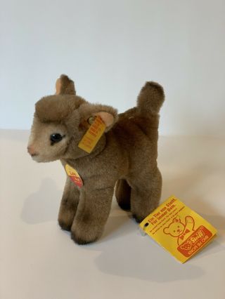 Vintage Steiff " Zicky Deer " 1526/12 With Tags 5 " Tall