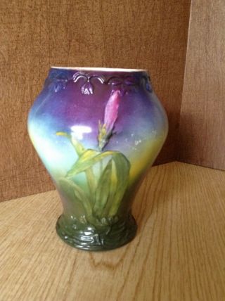 Antique Royal Bonn Germany Floral Hand Painted Vase Franz Mehlem 3