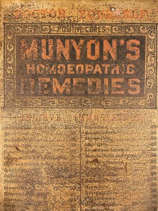 Munyon’s Homeopathic Remedies Pre1906 