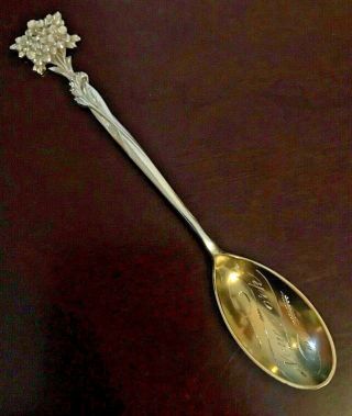 Vintage,  Sterling,  Tiffany & Co. ,  York Spoon,  Floral 1885,  Forget Me Not
