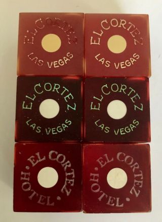 Vintage 3 - Pair El Cortez Casino Dice Las Vegas Nevada