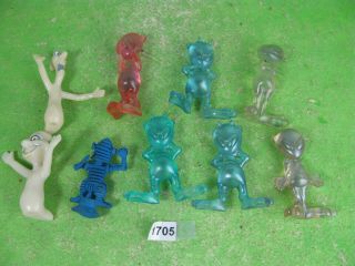 Vintage Unknown Cereal ? Ghosts / Aliens & Hong Kong Rubber Sucker Toy 1705