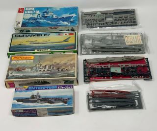 4 Little Naval Model Kits - Rms Ariadne,  Uss Enterprise,  Narvik & More