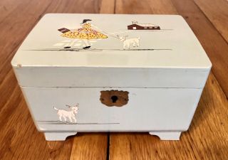 Vintage Children’s Musical Jewelry Box Plays Music Mm Japan Mary Little Lamb
