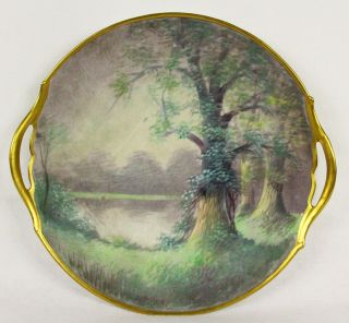 Antique Limoges Pickard Hand Painted Artist Signed E.  Challinor Charger Plate
