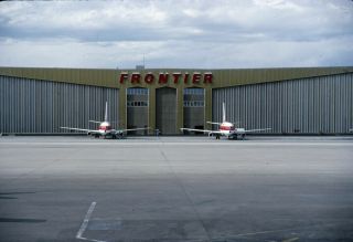 Frontier Airlines,  Boeing 737 X2,  Head On View,  In 1981,  Slide