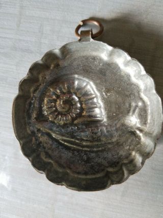 Birth - Gramm Vintage Snail Copper and Tin Mold 2 - 1/4” Switzerland Hard to Find 2