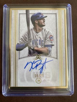 2017 Topps Definitivie Kris Bryant Gold Frame Autograph Chicago Cubs 8/25 Rare