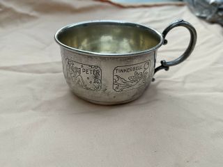 Sterling Baby Cup Engraved Nana - Wendy - Peter Pan - Tinkerbell Vintage