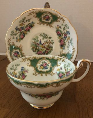 Vintage Foley Bone China Tea Cup And Saucer Broadway Made In England Signed