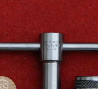 Vintage Craftsman No.  4066 Tap Wrench Sliding T - Handle Made In USA 3