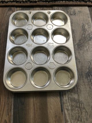 Vintage Ekcoloy Silver Beauty 12 Cup Muffin Or Cupcake Pan