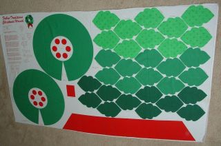 Vtg Fabric Traditions Christmas Wreath 1 Yd Cotton Fabric Panel Cut Sew 58 Wide
