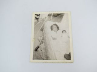 Vintage post mortem photograph child in coffin with matching doll 1930s / 40s 3