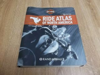 Harley Davidson Motorcycles Ride Atlas Of North America 2nd Ed Book Rand Mcnally