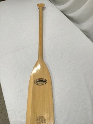 Vintage 46 " Feather Brand Caviness Woodworking Canoe Paddle/ Oar Kayak - Raft
