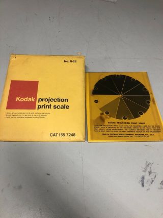 Vintage Kodak Projection Print Scale R - 26 2