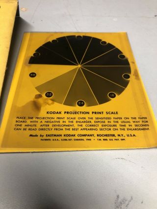 Vintage Kodak Projection Print Scale R - 26 3