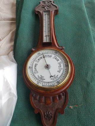 Edwardian Mahogany Banjo Barometer