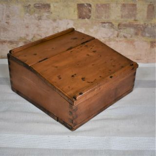 Antique Vintage Pine Bible Book Stand Storage Box