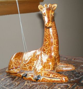 Giraffe Figurine Vintage Porcelain African Sculpture 6.  5 " Brazil