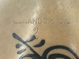 Antique Edmand ' s & Co 2 Gallon Stoneware Jug w Leaf Design 2