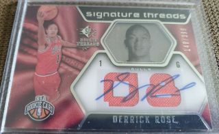 2008 - 09 Ud Signatures Threads Derrick Rose Auto Sp /399 Rookie Rc