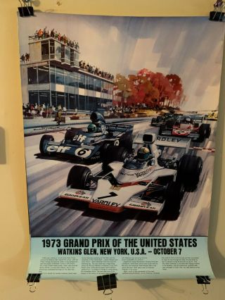 Watkins Glen Poster 1973 United States Grand Prix F1 - Michael Turner