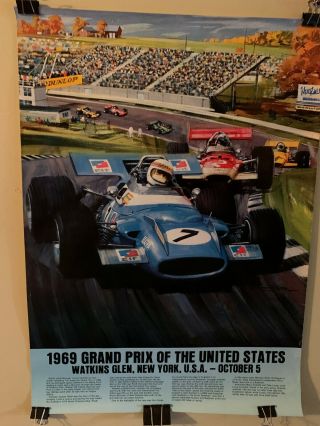 Watkins Glen Poster 1969 United States Grand Prix F1 - Michael Turner / Stewart
