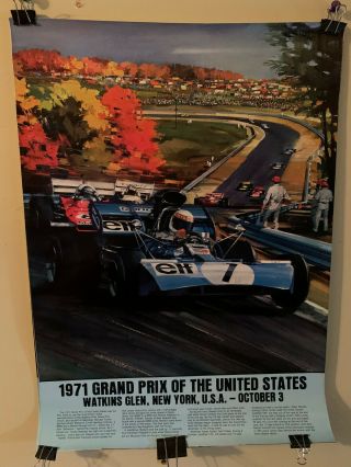 Watkins Glen Poster 1971 United States Grand Prix F1 - Michael Turner / Stewart