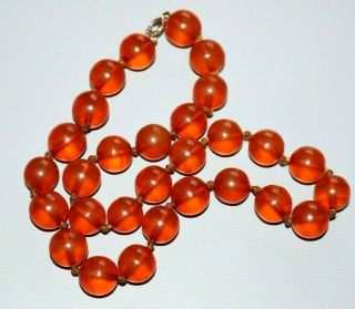 Vintage / Antique Natural Baltic Amber Necklace.  Uniform Beads.