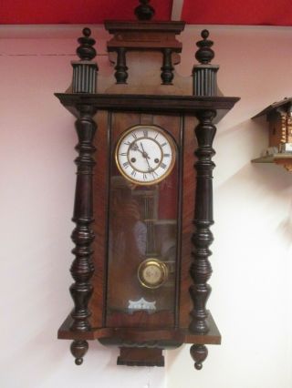 Antique German Vienna R=a Wall Regulator Clock 8 - Day,  Time/strike