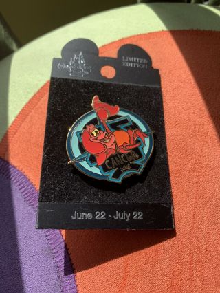 On Card On Disney Pin Sebastian - Cancer Zodiac June 22 - July 22 Vintage