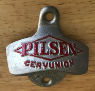 Vintage Starr Pilsen Cervunion Cast Iron Bottle Opener