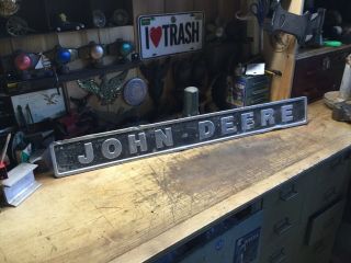 Vintage John Deere Aluminum Sign 3’ X 4”