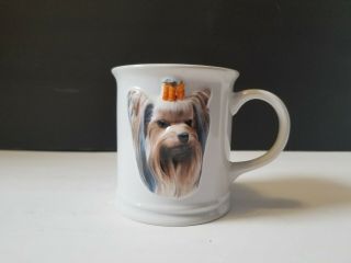 Coffee Mug,  Tea Cup,  Dog Yorkie Terrior,  3d,  Ceramic Collectible Vintage Animal